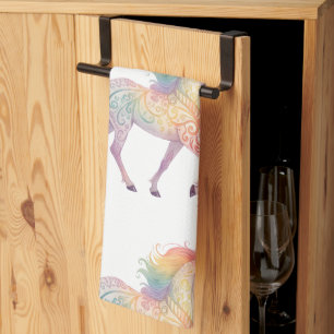 Magical Rainbow Unicorn Personalized Kitchen Towel