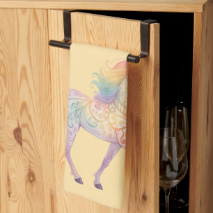Magical Rainbow Unicorn Personalized Kitchen Towel