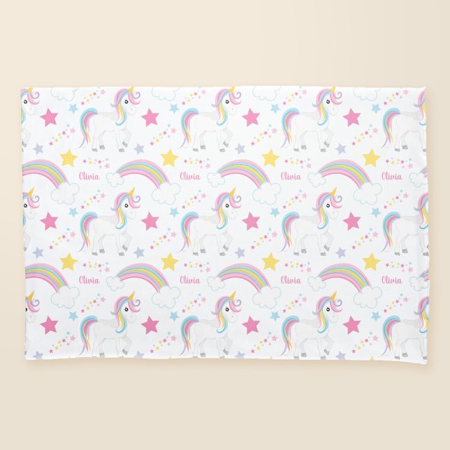 Magical Rainbow Unicorn Personalized Pillowcase (Creator Uploaded)