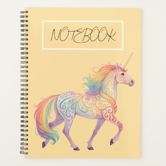 Magical Rainbow Unicorn  Personalized  Planner (Front)
