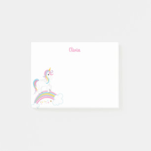 Magical Rainbow Unicorn Personalized Post-it Notes