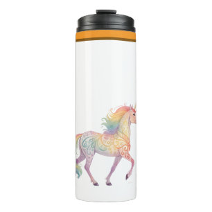 Magical Rainbow Unicorn Personalized Thermal Tumbler