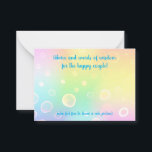 Magical Rainbow Wedding Advice Card<br><div class="desc">Advice cards for your guests! They can write you some advice for your marriage, and you can keep those memories for years to come! Please be sure to check out the rest of the Magical Rainbow Wedding collection by Kelsey Lovelle! Matching invitations, decor, napkins, and more, all ready-designed to make...</div>