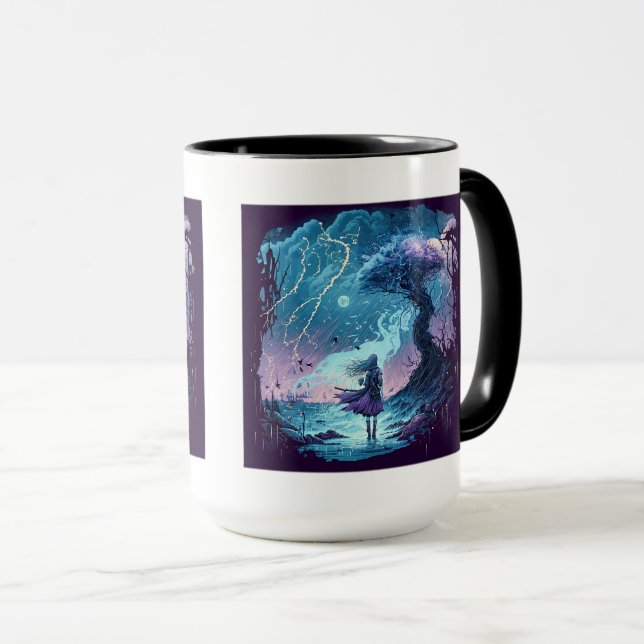 Magical Rainstorm Combo Mug, 15 oz  Mug (Front Right)
