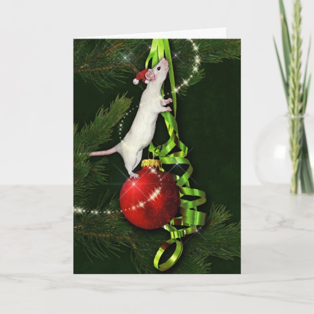 Magical Rat Holiday Greeting Card (Front)