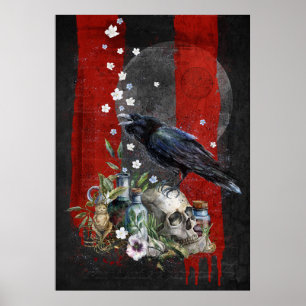 Magical Raven Time Poster