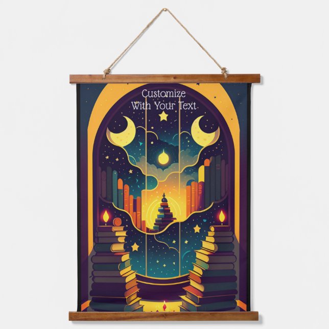 Magical Realm Of Books Hanging Tapestry (Front)