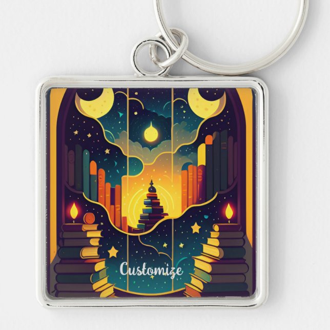 Magical Realm Of Books Keychain (Front)