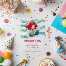 Magical Red-Haired Mermaid Birthday