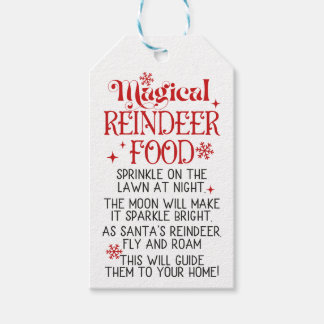 MAGICAL REINDEER FOOD Mix Gift Tags