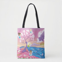 Magical Riverbank with Fairies Unicorn and Mermaid