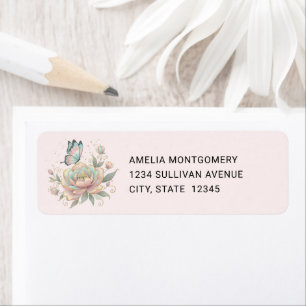 Magical Rose and Butterfly Pastel Colours - Addres