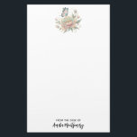 Magical Rose and Butterfly Pastel Colours Stationery<br><div class="desc">Stationery paper with a beautiful rose in dreamy pastel colours. A butterfly fluttering nearby. Little flecks of faux gold give this image a fantasy magical quality.</div>