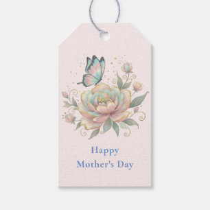 Magical Rose and Butterfly Pastel Mother's Day Gift Tags