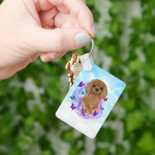 Magical Ruby Cavalier King Charles Spaniel  Keychain