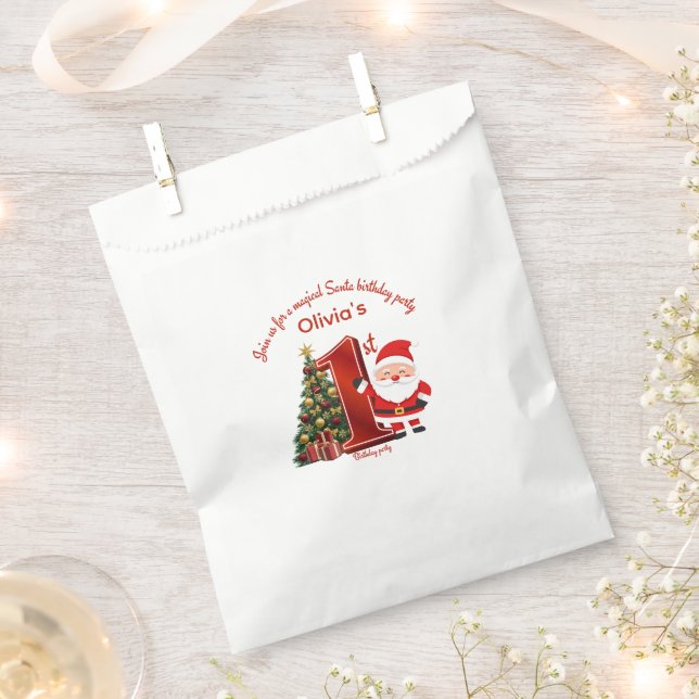 Magical Santa Birthday Design for Kids Favour Bag (Clipped)