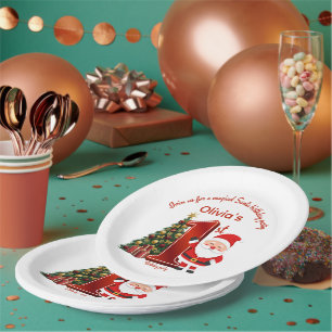 Magical Santa Birthday Design for Kids Paper Plate