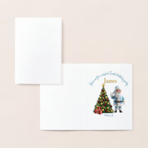 Magical Santa Birthday Invitation 