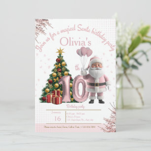 Magical Santa Birthday Invitation – 10th Birthday