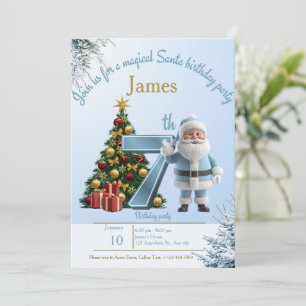 Magical Santa Birthday Invitation – 7th Birthday