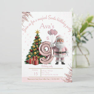Magical Santa Birthday Invitation – 9th Birthday