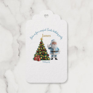Magical Santa Birthday Invitation Gift Tags