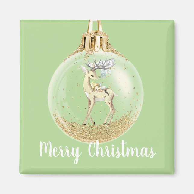 Magical Scene Christmas Ornament Magnet (Front)