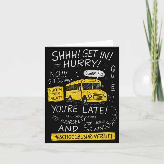 Magical School Bus Driver Last Day Of School Bus D Card (Front)
