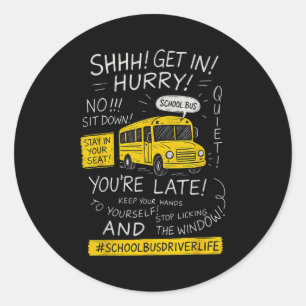 Magical School Bus Driver Last Day Of School Bus D Classic Round Sticker