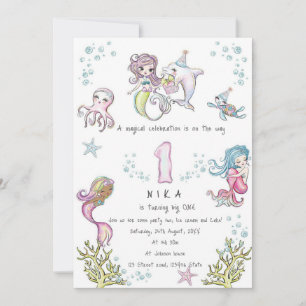 Magical sea world invitation