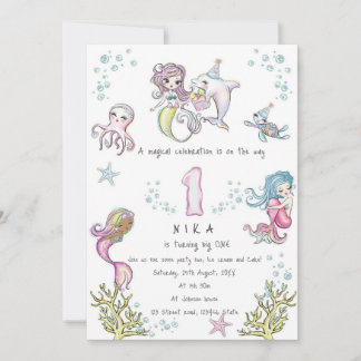 Magical sea world invitation