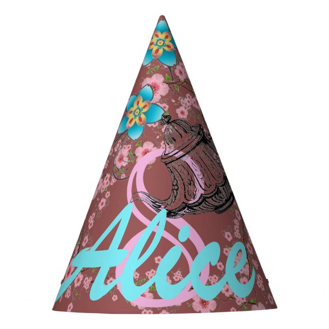 Magical Shabby Chic Tea Party Paper Hats (Front)