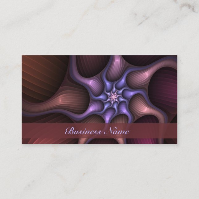 Magical Shiny Abstract Colourful Fractal Own Name Business Card (Front)
