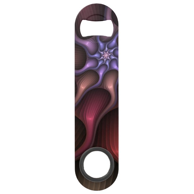 Magical Shiny Abstract Striped Colourful Fractal Bar Key (Back)