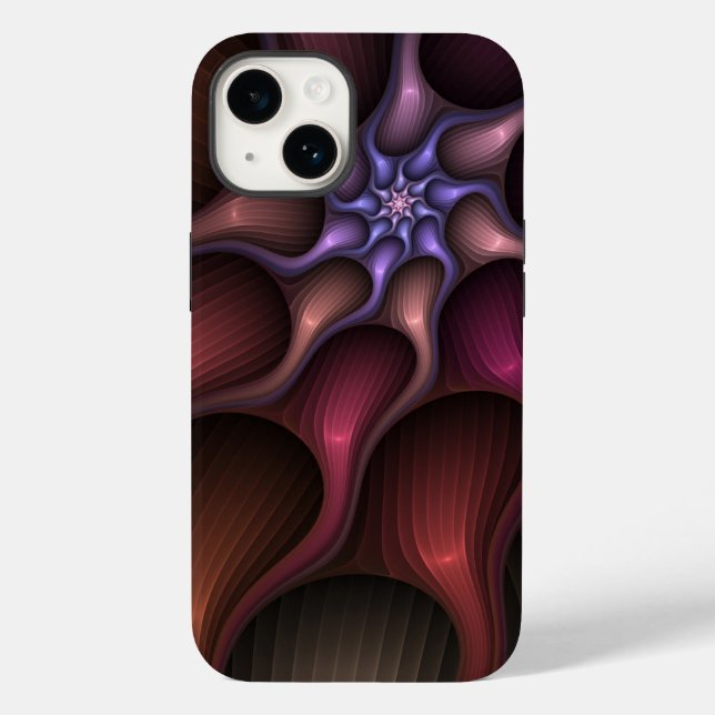 Magical Shiny Abstract Striped Colourful Fractal Case-Mate iPhone Case (Back)