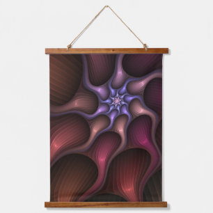 Magical Shiny Abstract Striped Colourful Fractal Hanging Tapestry