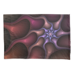 Magical Shiny Abstract Striped Colourful Fractal Pillowcase
