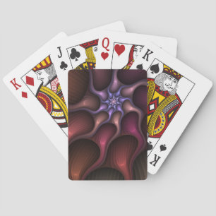 Magical Shiny Abstract Striped Colourful Fractal Playing Cards