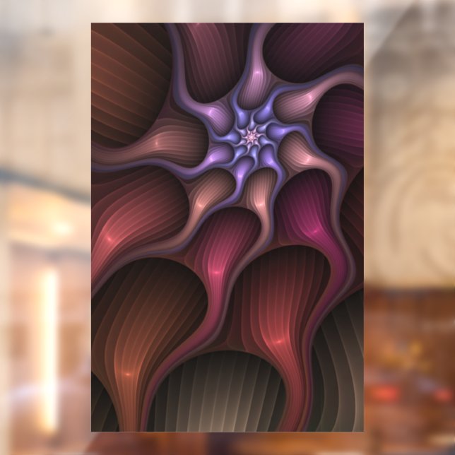 Magical Shiny Abstract Striped Colourful Fractal Window Cling (Sheet 2)