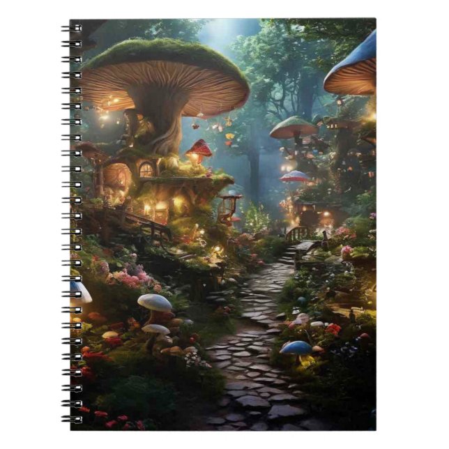 Magical Shroom Forest  Notebook (Front)