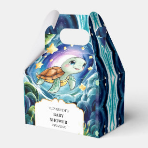Magical Simple Sea Turtle Baby Shower Favor Box