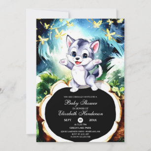Magical Simple Wolf Baby Shower Invitation