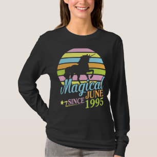 Magical Since June 1995 Happy Birthday Unicorn 27  T-Shirt