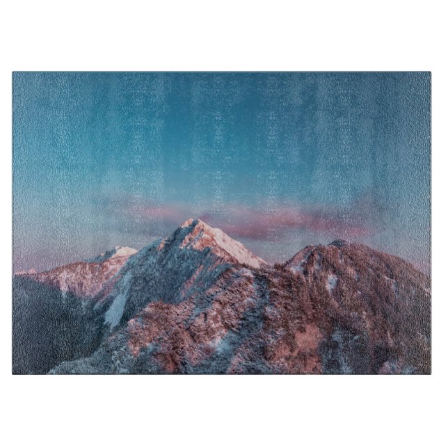 Magical sky above mountain Storžič, Slovenia Cutting Board (Front)