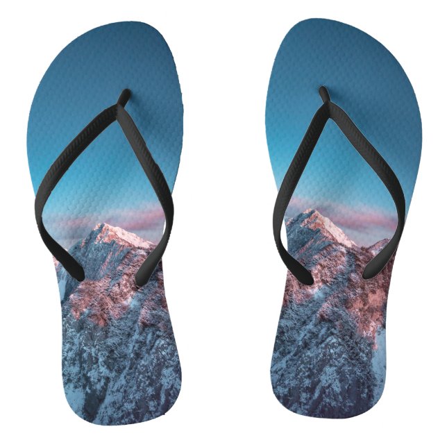 Magical sky above mountain Storžič, Slovenia Flip Flops (Footbed)