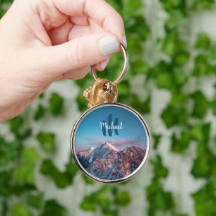 Magical sky monogram mountain Storžič Slovenia Keychain