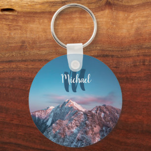 Magical sky monogram mountain Storžič Slovenia Keychain