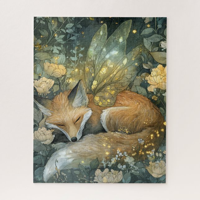 Magical sleeping Forest Fox Jigsaw Puzzle (Vertical)
