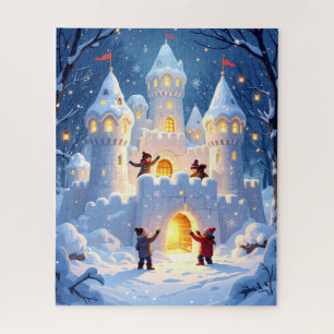 Magical Snow Castle Winter Wonderland Jigsaw Puzzle