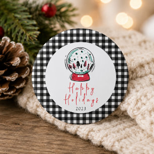Magical Snow Globe Christmas Party 1 Inch Round Button